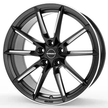 Borbet LX18 black matt silver spoke rim