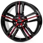 Ronal R57 Jetblack-Red Spoke