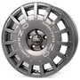 OZ Rally Racing Dark Graphite + Silver Lettering