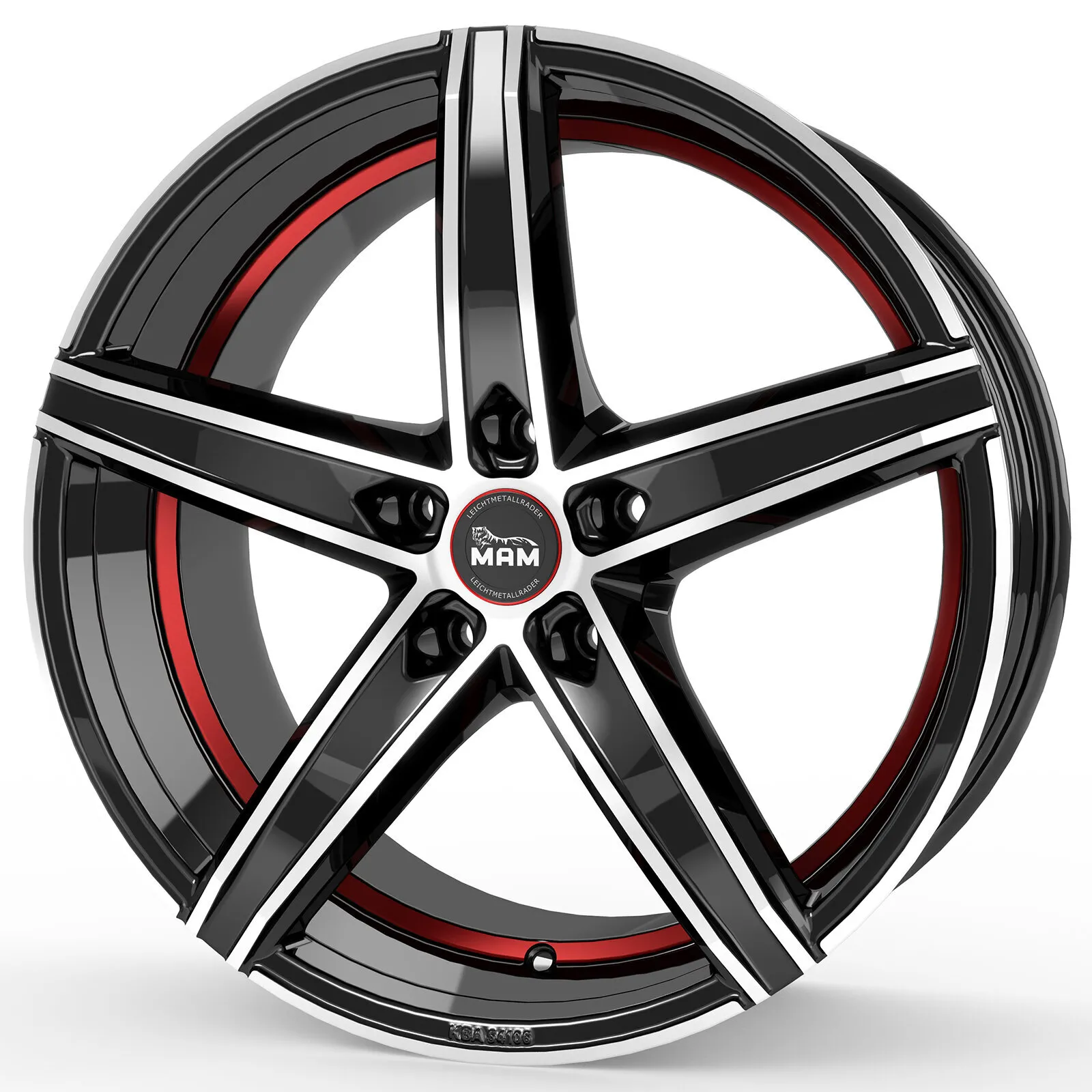 MAM OX-18 - black front polish red inside